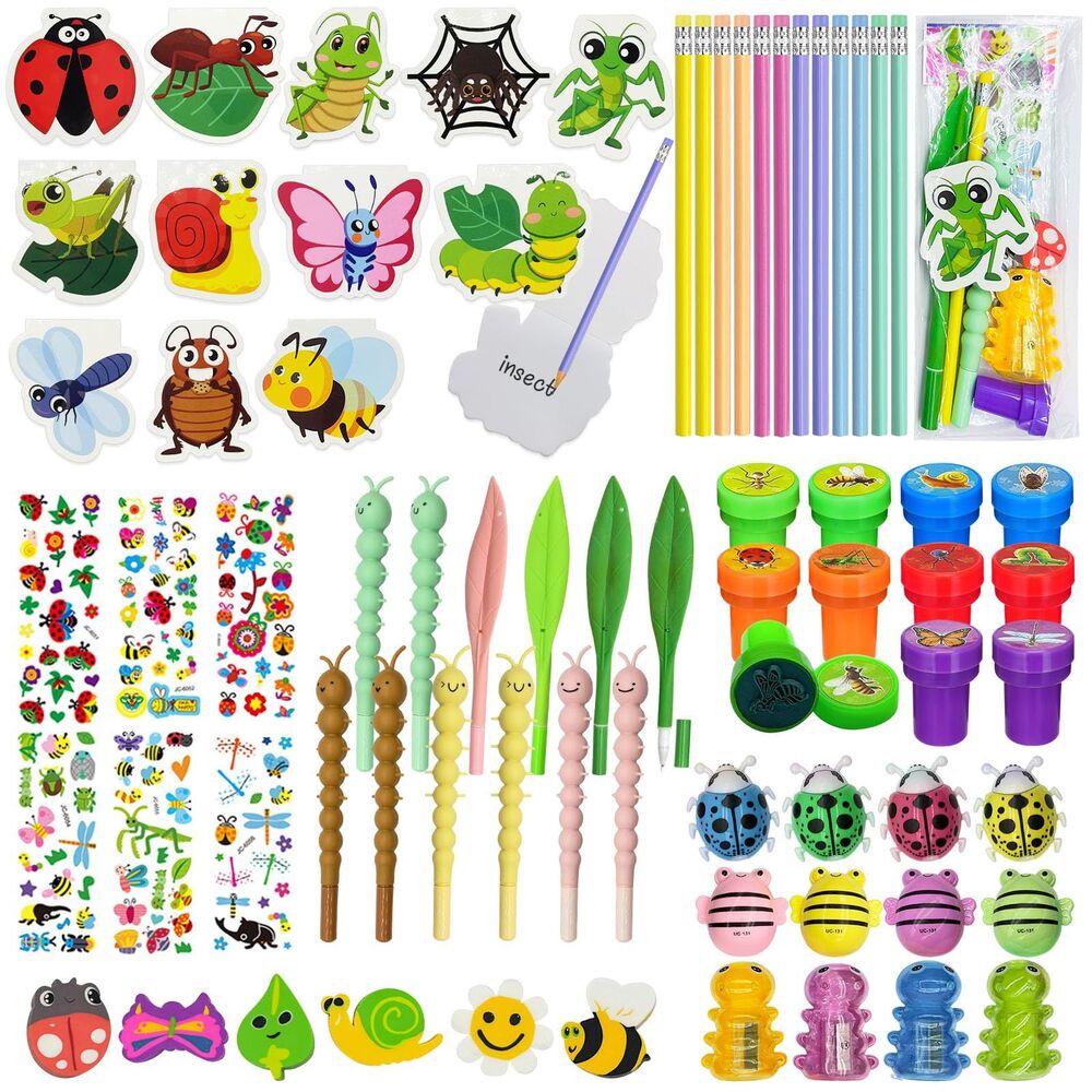 96 Pcs Insect Party Favors - Ladybug Bug Bee Birthday Goodie Bag Fillers Prizes